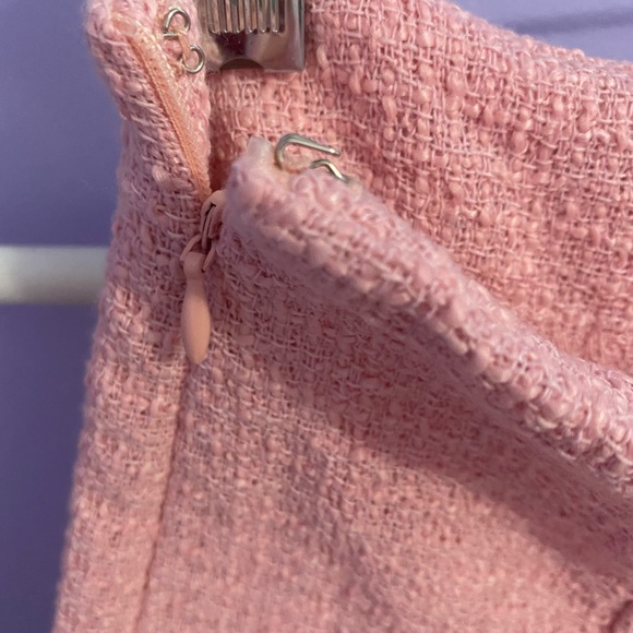 Pearls Button Front Shorts (Pink) - Picture 4 of 8